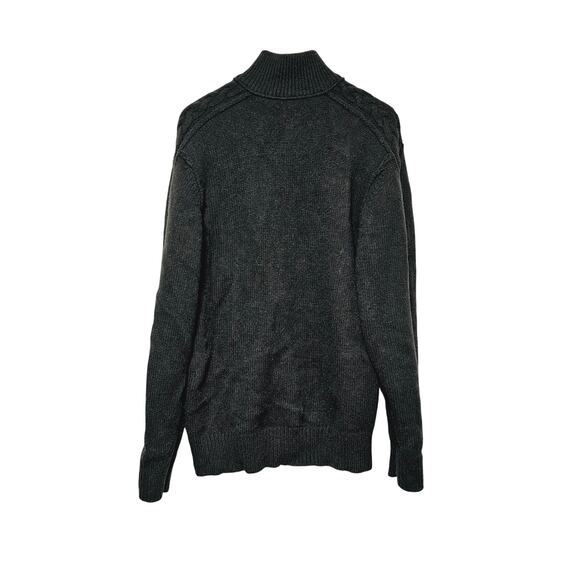 Banana Republic Sweater Men's Size XXL Wool Alpaca 1/2 Zip Olive Green Preppy - Picture 2 of 7